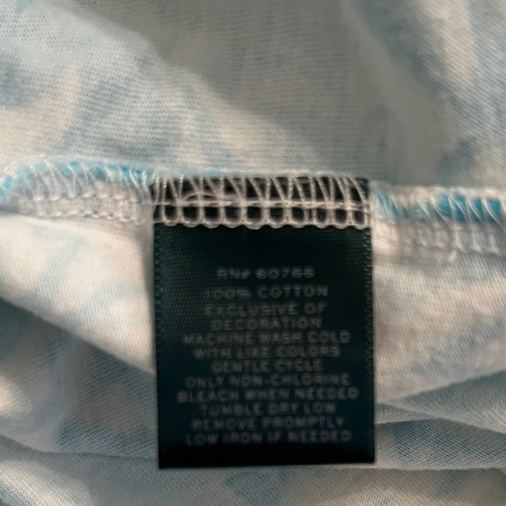 Lauren Ralph Lauren Blue and White Button Down Pajama Top - Picture 7 of 7